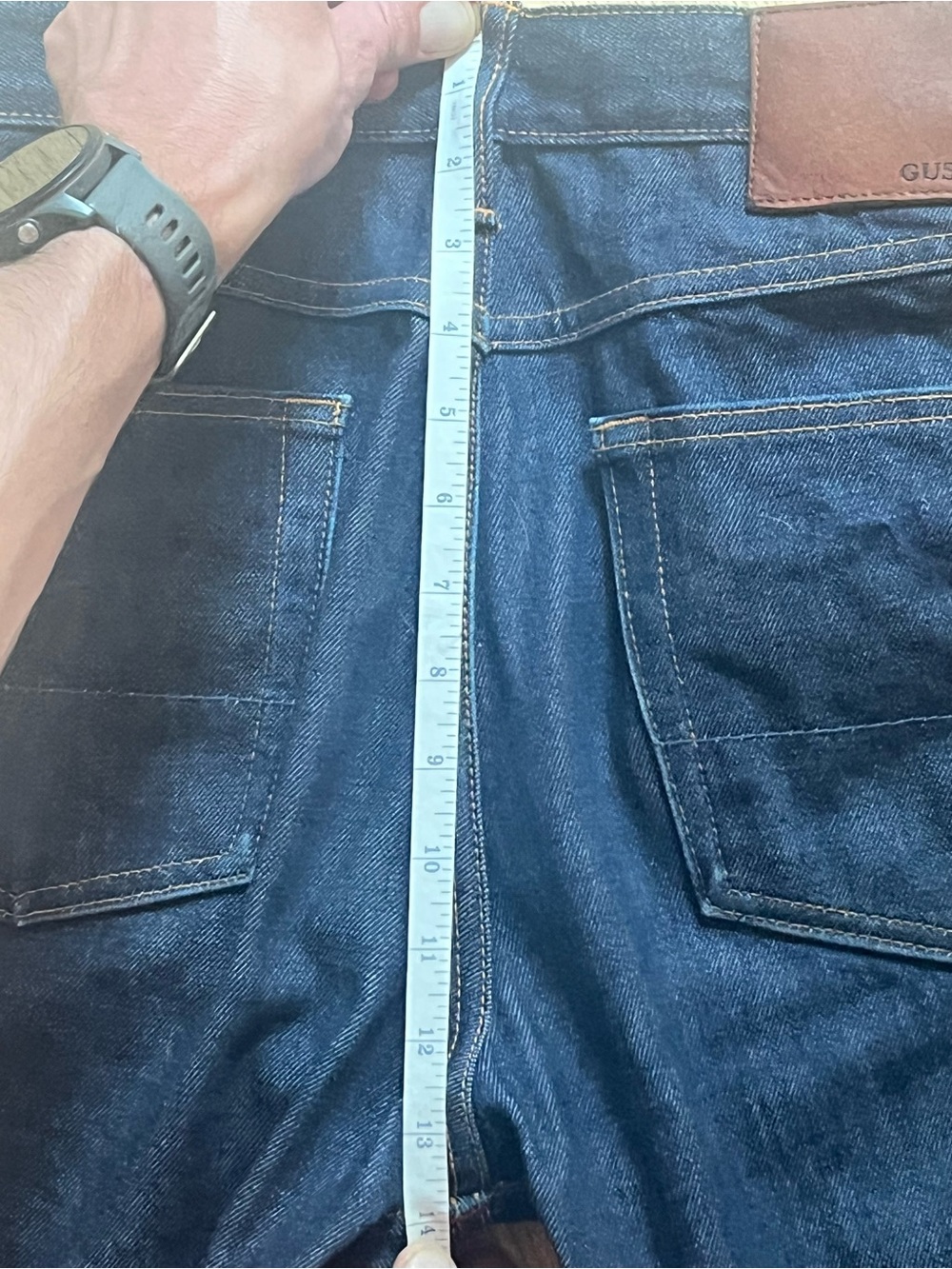 Gustin Slim Straight Men's Jeans - Dark Indigo - Picture 7 of 8